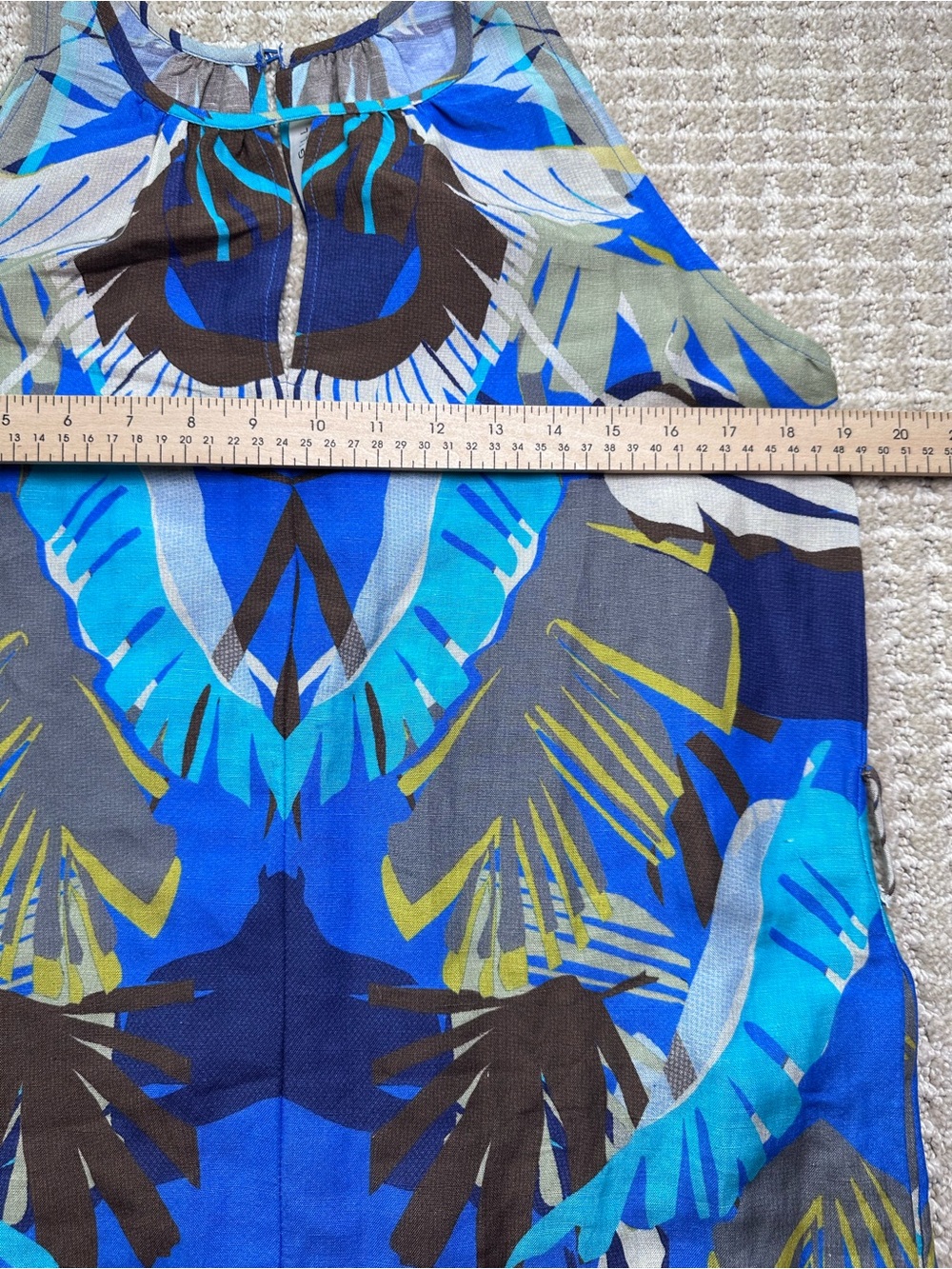 Ranna Gill Blue & Teal Halter Printed Jumpsuit - Picture 7 of 8